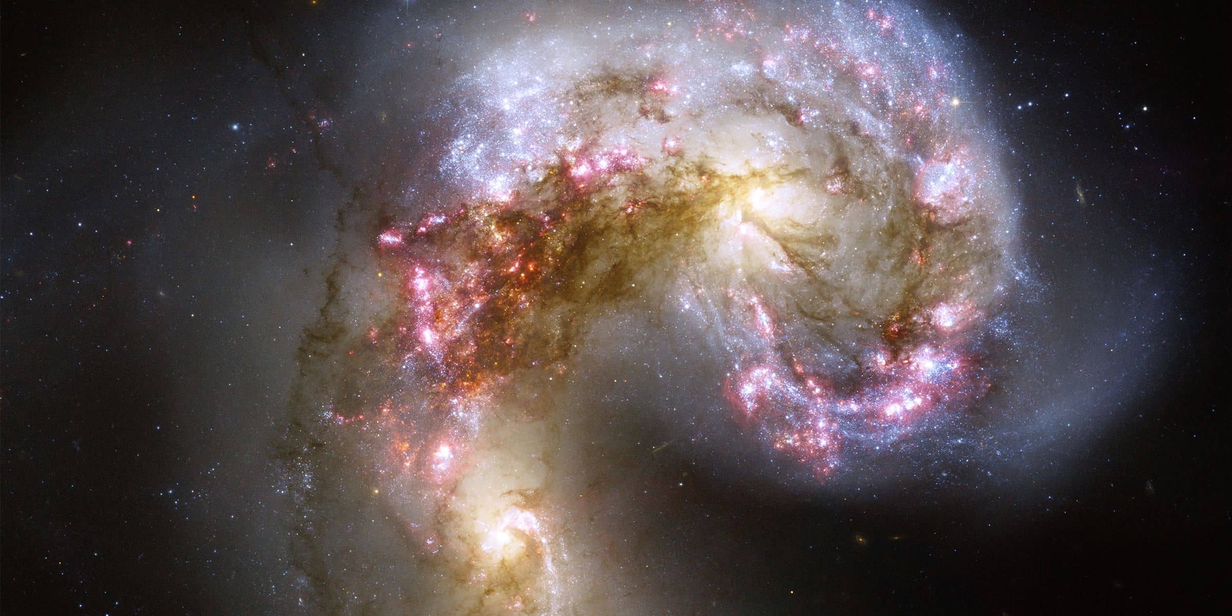 The Antennae Galaxies are a pair of interacting galaxies in the constellation Corvus.