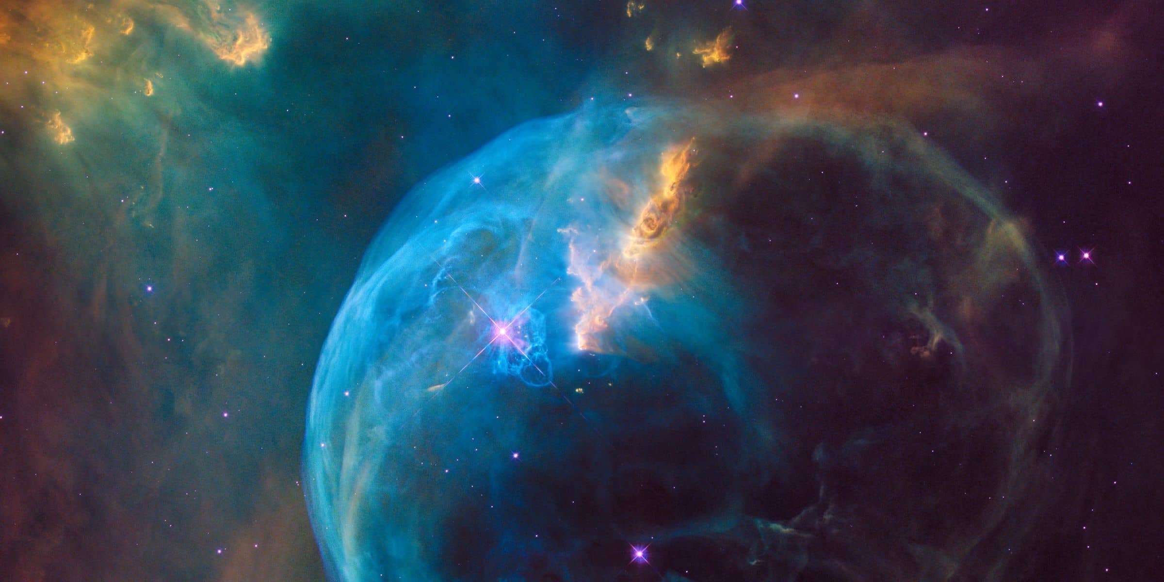 The bubble nebula is an H II region emission nebula in the constellation Cassiopeia.