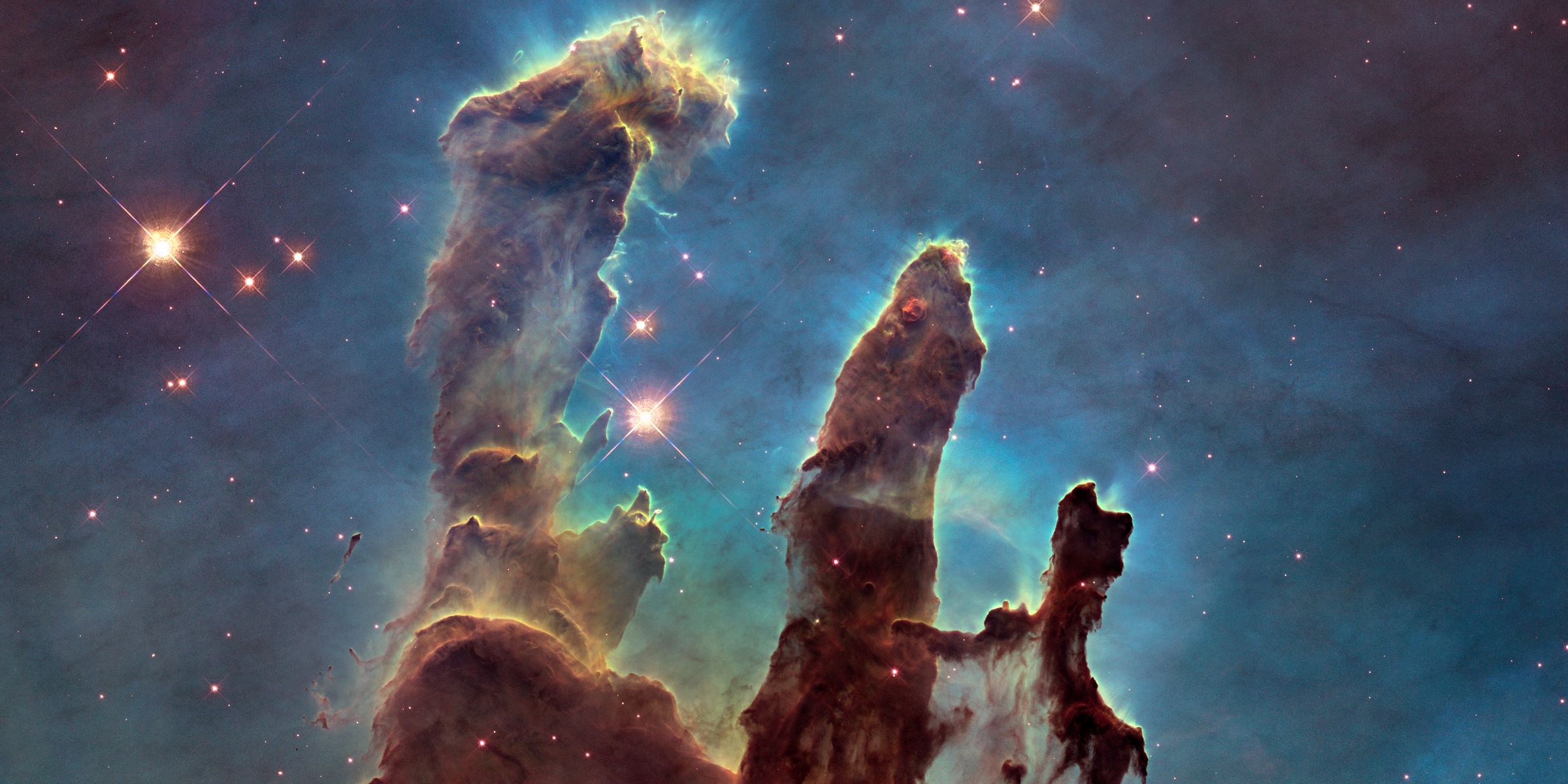 The Eagle Nebula is a young open cluster of stars in the constellation Serpens