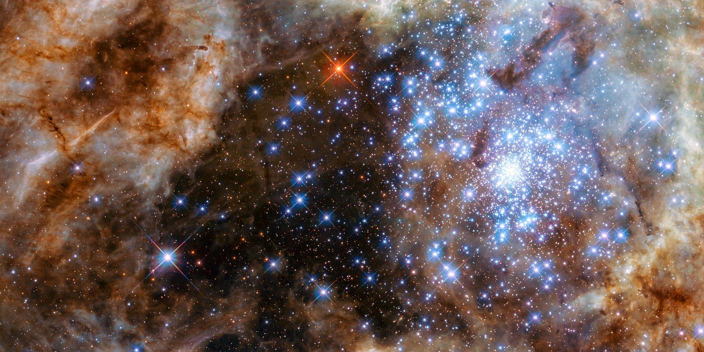 colorful image of a star cluster also known as the 7 sisters